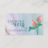 Elegante Lotus Bud voor Wellness Spa | Marmer & Go Visitekaartje (Voorkant)