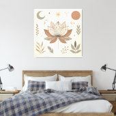 Elegante Lotus Canvas Art Afdruk (Insitu (Slaapkamer))