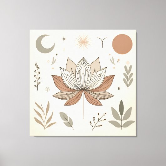 Elegante Lotus Canvas Art Afdruk (Voorkant)