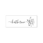 Elegante Lotus Flower Aangepaste Naam Bibliotheek Rubberstempel (Afrduk)
