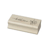 Elegante Lotus Flower Aangepaste Naam Bibliotheek Rubberstempel (Stempel)
