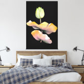 Elegante Lotus Flower Poster, Abstracte Zen Art Pr Canvas Afdruk (Insitu (Slaapkamer))