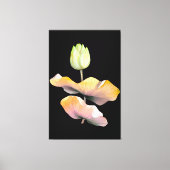 Elegante Lotus Flower Poster, Abstracte Zen Art Pr Canvas Afdruk (Voorkant)