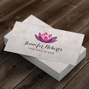Elegante Lotus Flower Salon SPA Massage Therapy Visitekaartje