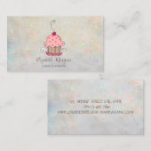 Elegante Lotus Gold Confetti Cupcake Opal Visitekaartje (Voorkant / Achterkant)