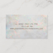 Elegante Lotus Gold Confetti Cupcake Opal Visitekaartje (Achterkant)