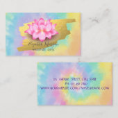 Elegante Lotus Gold Folie Borstel Slag Tie Dye Visitekaartje (Voorkant / Achterkant)