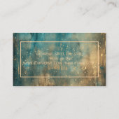 Elegante Lotus Gold Stripe Grunge Yoga Instructeur Visitekaartje (Achterkant)