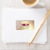 Elegante Lotus Goud Bokeh Etiket (Insitu)