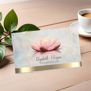 Elegante Lotus Gouden Streep Yoga Opal Visitekaartje