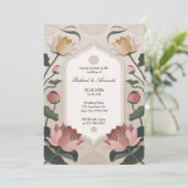 Elegante Lotus Harmonie Kaart (Staand voorkant)