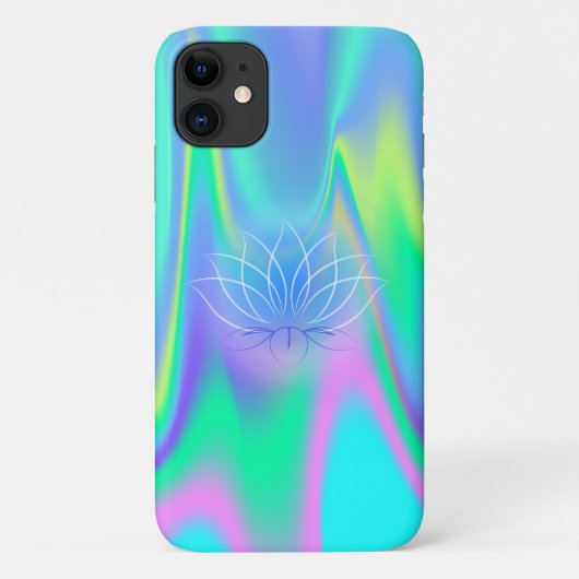 Elegante Lotus Holografisch Case-Mate iPhone Case (Achterkant)