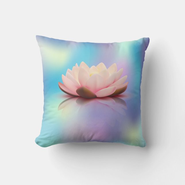 Elegante Lotus Holografisch Kussen (Voorkant)