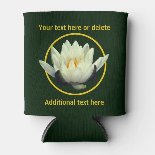Elegante Lotus Lily Bloem gepersonaliseerd Blikjeskoeler (Voorkant)
