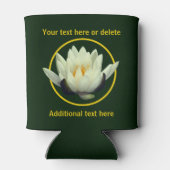 Elegante Lotus Lily Bloem gepersonaliseerd Blikjeskoeler (Achterkant)