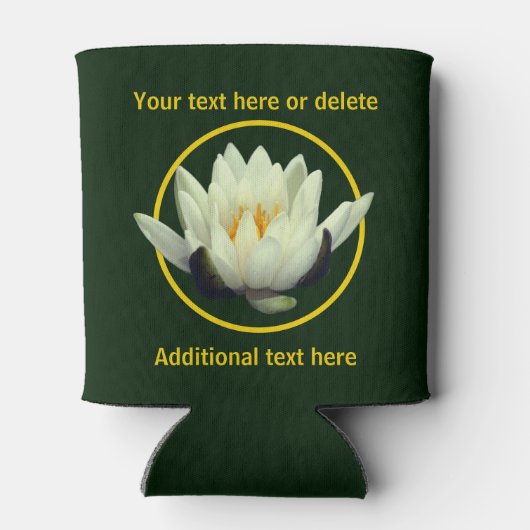 Elegante Lotus Lily Bloem gepersonaliseerd Blikjeskoeler (Achterkant)