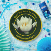 Elegante Lotus Lily Bloem Gepersonaliseerde Partij Papieren Bordje (Feest)