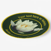 Elegante Lotus Lily Bloem Gepersonaliseerde Partij Papieren Bordje (Gekanteld)