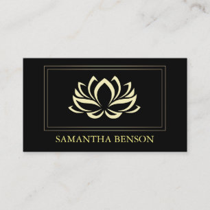 Elegante Lotus Logo Yoga Genezing Gezondheid Medit Visitekaartje