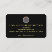Elegante Lotus Mandala Logo Yoga Visitekaartje (Achterkant)