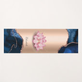 Elegante Lotus Marmer Agaat Yoga Yogamat (Voorkant (horizontaal))