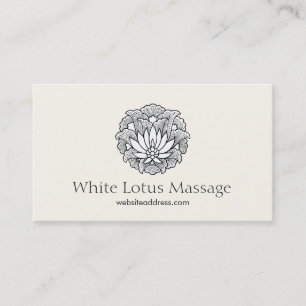 Elegante Lotus Massage Therapeut Natuurlijke Gezon Visitekaartje