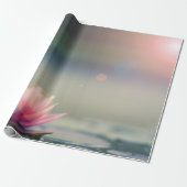 Elegante Lotus Natuur Cadeaupapier (Uitgerold)