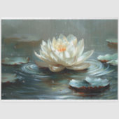 Elegante Lotus op de vijver schilderij Decoupage Tissuepapier (Voorkant)