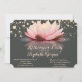 Elegante Lotus Slingerlichtjes Stippen Pensioenfee Kaart (Voorkant)
