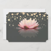 Elegante Lotus Slingerlichtjes Stippen Pensioenfee Kaart (Achterkant)