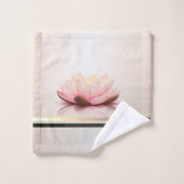 Elegante Lotus Strepen Bad Handdoek (Wasdoekje)