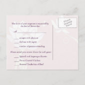 Elegante Lotus: Wedding RSVP Briefkaarten (Achterkant)