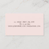 Elegante Lotus Yoga Opal Visitekaartje (Achterkant)