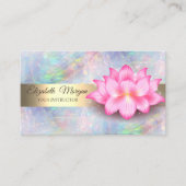 Elegante Lotus Yoga Opal Visitekaartje (Voorkant)
