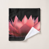 Elegante Lotus Zwart Bad Handdoek (Wasdoekje)