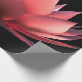 Elegante Lotus Zwart Cadeaupapier (Hoek)