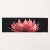 Elegante Lotus Zwart Yogamat (Voorkant (horizontaal))