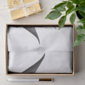 Elegante Lotus Zwarte en Witte Bloem Moire Minimal Tissuepapier (Geschenk)