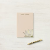 Elegante lotusbloem boho pastel aardse QR-code Post-it® Notes (Op bureau)