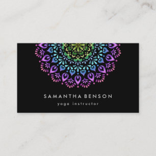 Elegante Lotusbloem Logo Yoga Visitekaartje