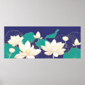 Elegante lotusbloemen poster (Voorkant)