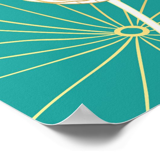 Elegante lotusbloemen poster (Hoek)