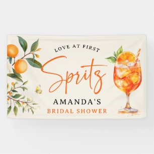 Elegante Love at First Spritz Bruiloftsfeest Spandoek