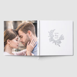 Elegante Love Crest Krans Foto bruiloft Gastenboek
