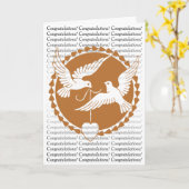 Elegante Love Doves Wedding Gefeliciteerd Kaart (Gele Bloem)