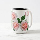 Elegante 'LOVE' Roze Roos Twee-Tons Kop (Voorkant rechts)