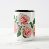 Elegante 'LOVE' Roze Roos Twee-Tons Kop (Center)