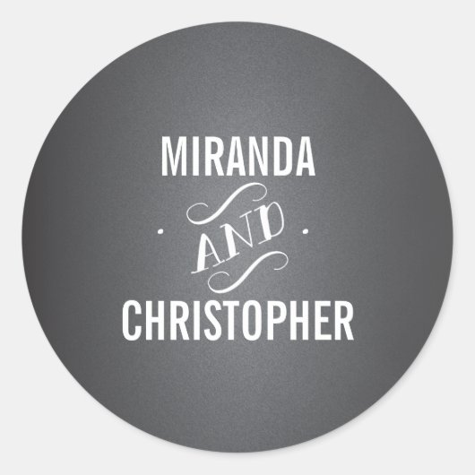 Elegante LoveChalkboard gepersonaliseerde Stickers (Voorkant)