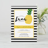 Elegante Luau ananas Party uitnodiging (Staand voorkant)