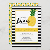 Elegante Luau ananas Party uitnodiging (Voorkant / Achterkant)